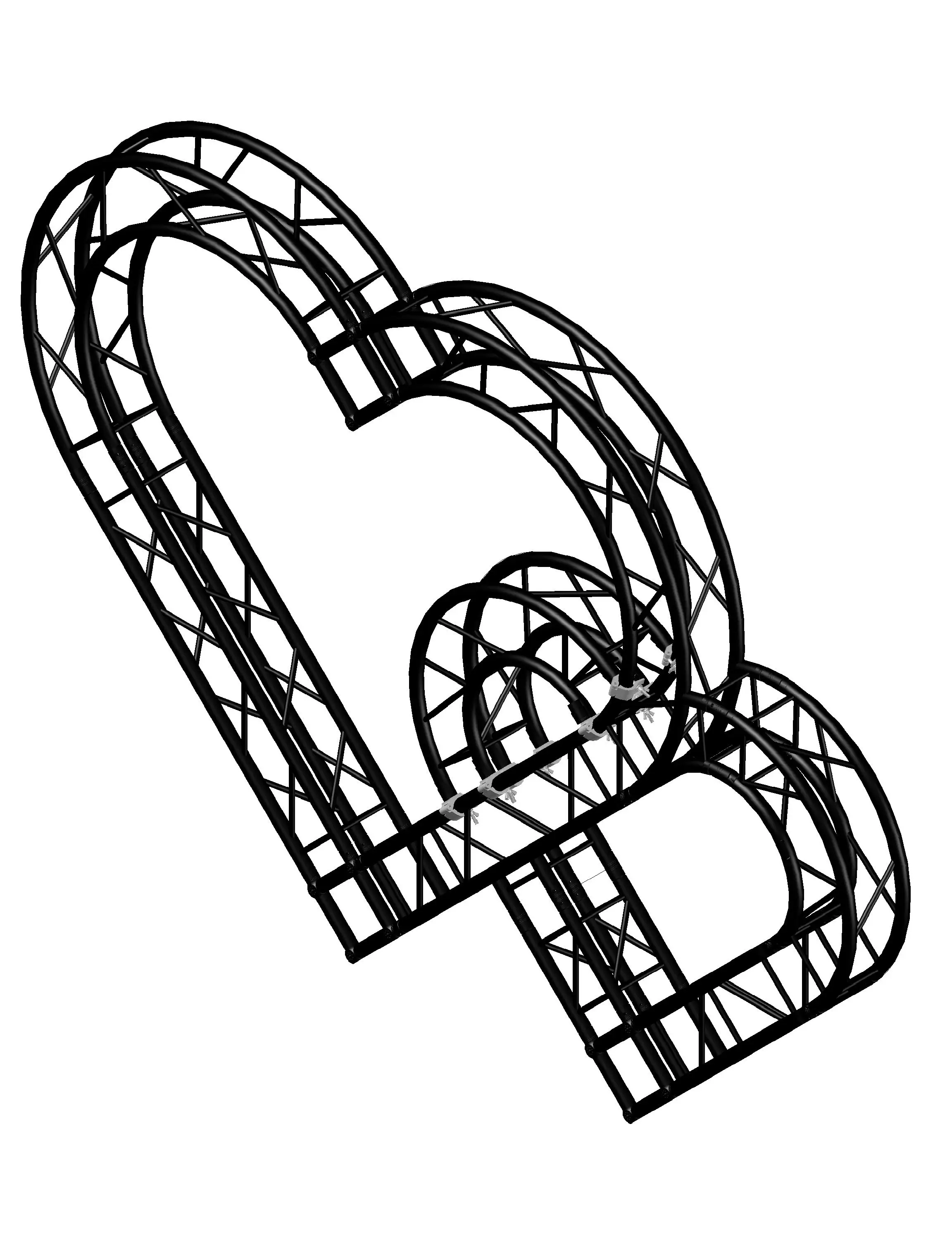 Beautiful Twisted Aluminum Truss Five Star/heart-shaped Popular Shape For Decoration Truss