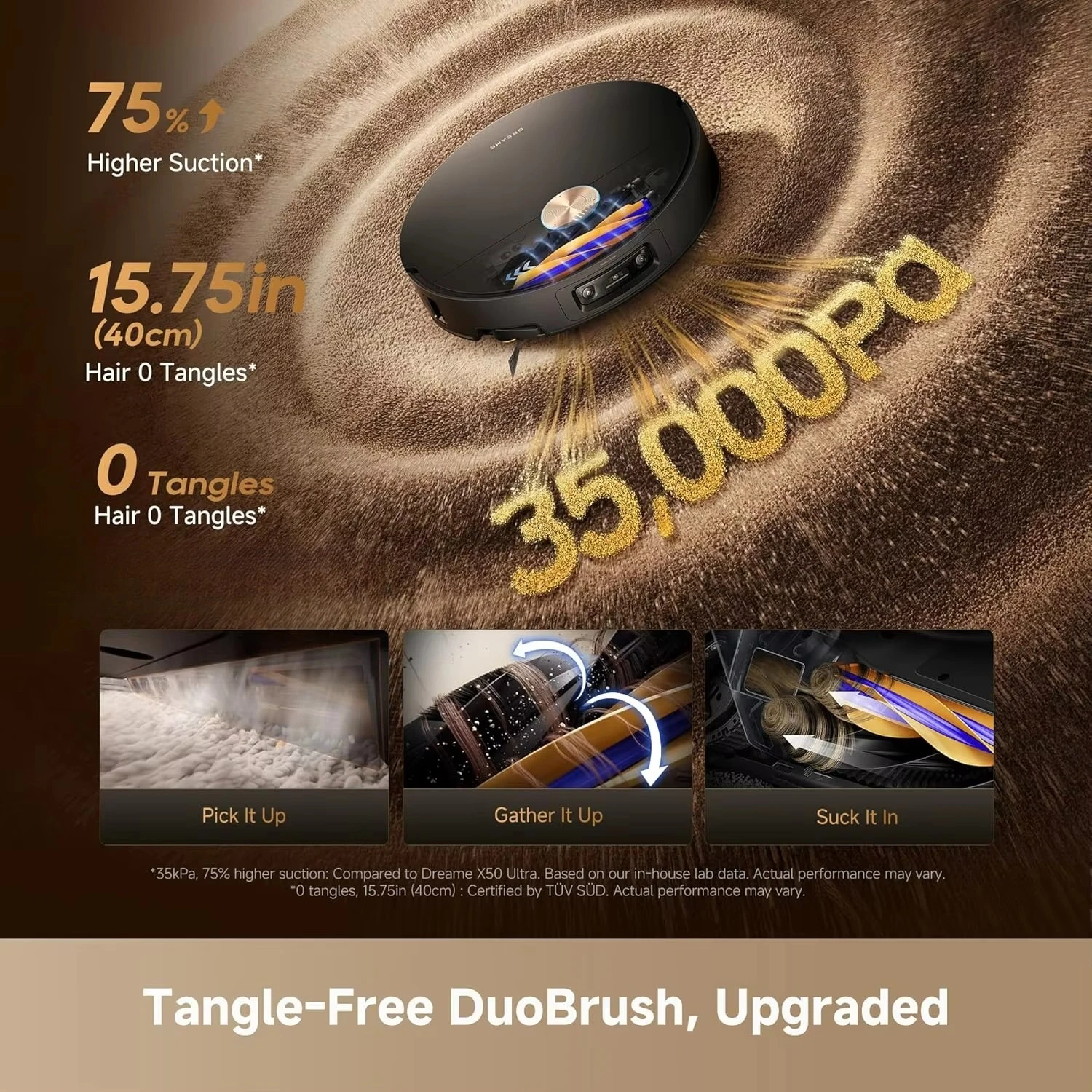 Dreame Flagship X60 Ultra 35000Pa Wet Dry Robot Vacuum Cleaner Mop Auto-Empty Self-Cleaning Pet Hair Hotel Use Automatic