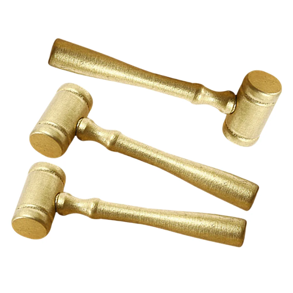 3 Pcs Judge Hammer Children\'s Toy Mini Wooden Kids Toys Gavel Prop Auction Clothing Hammers