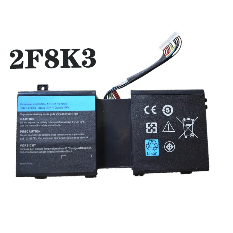 2F8K3 14.8V 86Wh لـ DELL Alienware 17 18 M17X R5 M18X R1 0KJ2PX KJ2PX G33TT بطارية الكمبيوتر المحمول