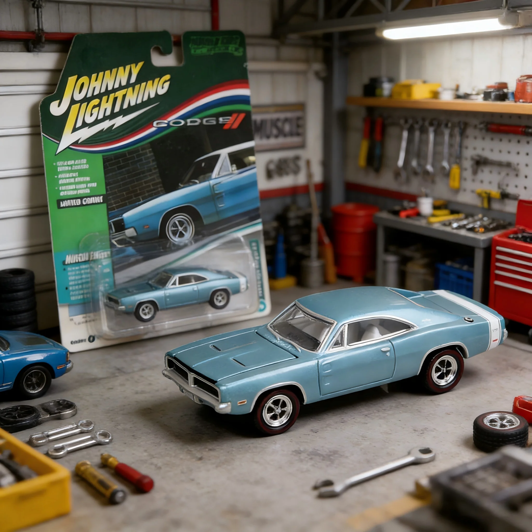 Mini GT Muscle Cars 1:64 Johnny Lightning para modelo de colección, vehículo en miniatura clásico, modelo fundido a presión, juguete para regalo para niños