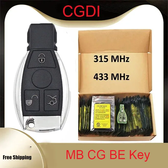 

For CGDI MB CG BE Key 315MHZ/433MHZ for Mercedes Benz Work with CGDI MB Programmer Support All FBS3 and Automatic Recovery