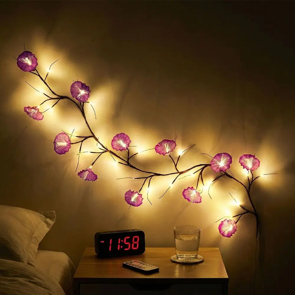 

Bendable Design LED Vine Lights Leaf Design Realistic Flower Bendable Vine Lights LED Lighting Waterproof Wall Decor Lights