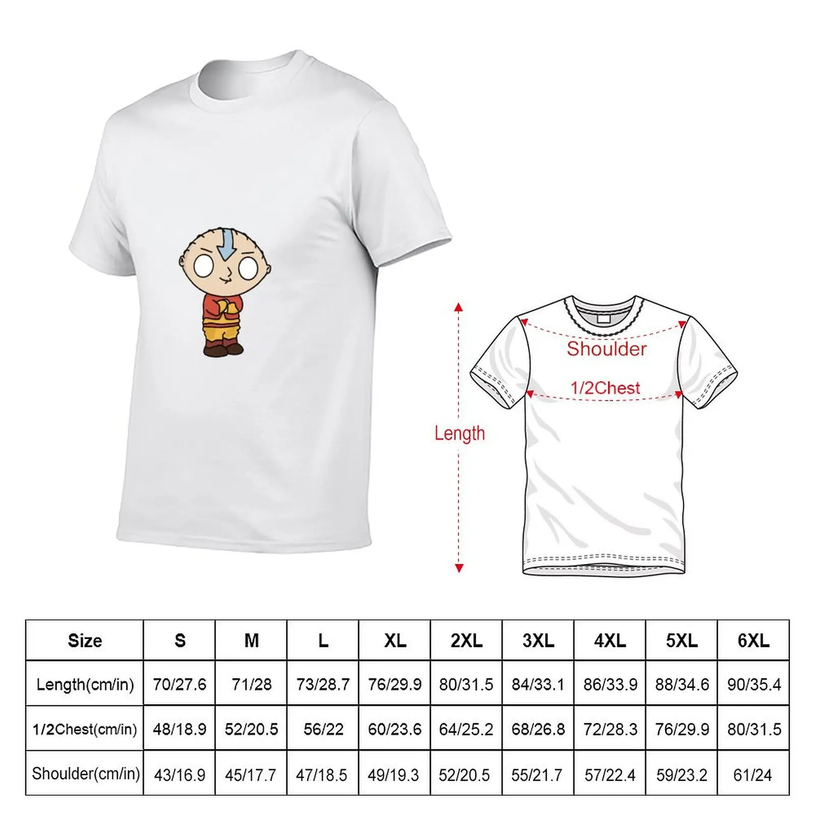 Stewie The Airbender T-Shirt Classic Graphic Short Sleeve Top