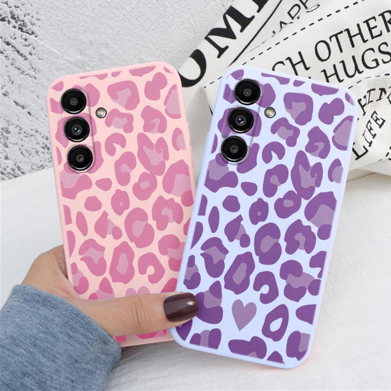 For Samsung Galaxy A14 5G Phone Case Fashion Leopard Print Pattern Soft Silicone Fundas For Samsung A 14 Protective Cover Shell