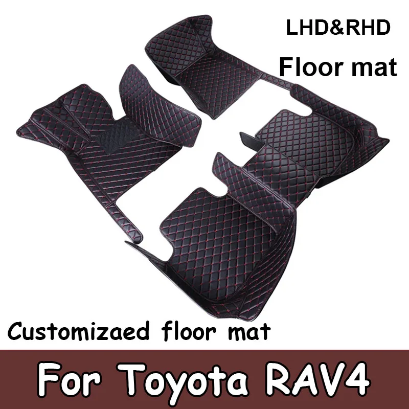 

Custom Made Leather Car Floor Mats For Toyota RAV4 2013 2014 2015 2016 2017 2018 2019 Carpets Rugs Foot Pads Accessories
