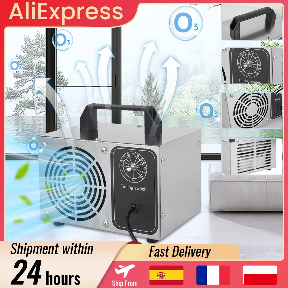 Generador de ozono de 27 g/h, ozonizador O3, purificador de aire para el hogar, tratamiento esterilizador, ozonizador de aire para coche, además de formaldehído, 220V
