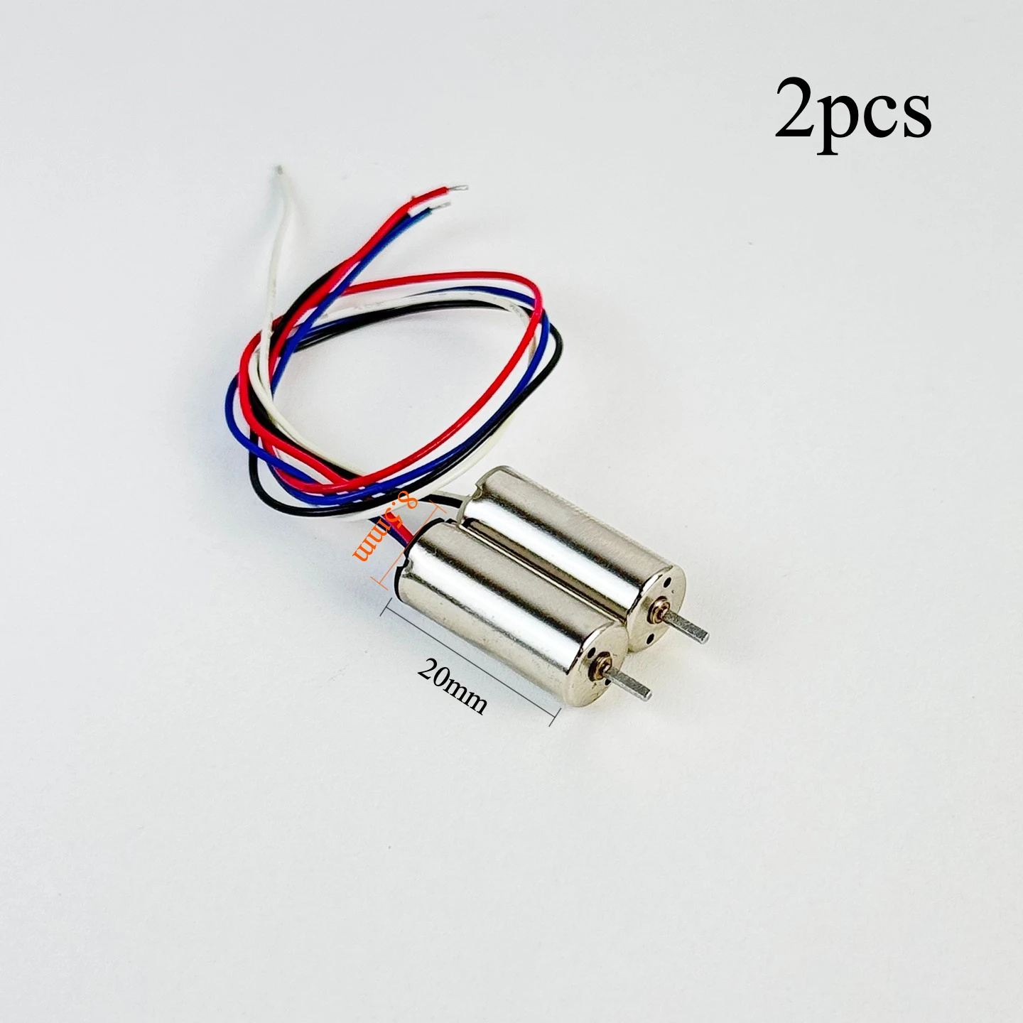 

2PCS 8520 8.5mm*20mm CW CCW Mini Coreless Motor D-shaft 3.7V 50000RPM High Speed Engine DIY Toy RC Drone Quadcopter Aircraft