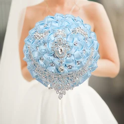 1pc/lot Light Blue Bridal And Bridesmaid Bouquets Wedding Bouquets