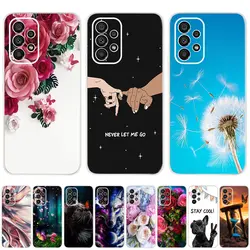 For Samsung Galaxy A53 A73 A33 (5G) Case Rose Flower Soft TPU Ultra Slim Clear Sammsung Phone Case For Samsung A33 5G A53 5G A73