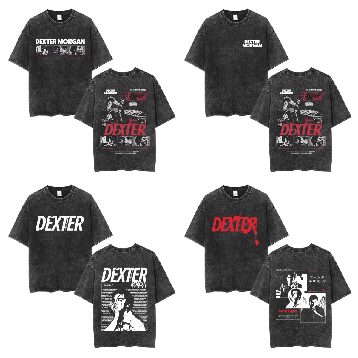 

Винтажная футболка Dexter Morgan The Bay Harbour Butcher, мужская и женская повседневная футболка большого размера, мужская модная уличная одежда в стиле рок