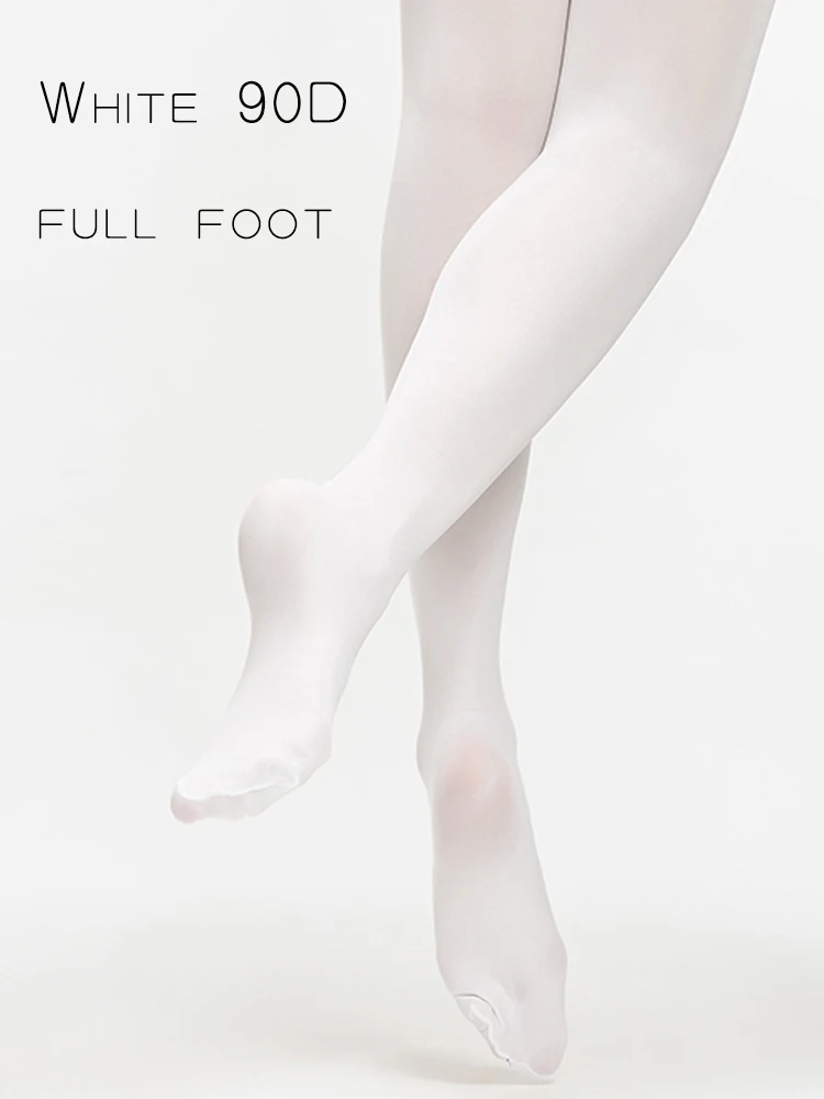 90D 발레 타이츠 발레 스타킹 소녀 여성용 팬티호스 반투명 발레 레깅스 무봉제 발레 타이츠 댄스 타이츠