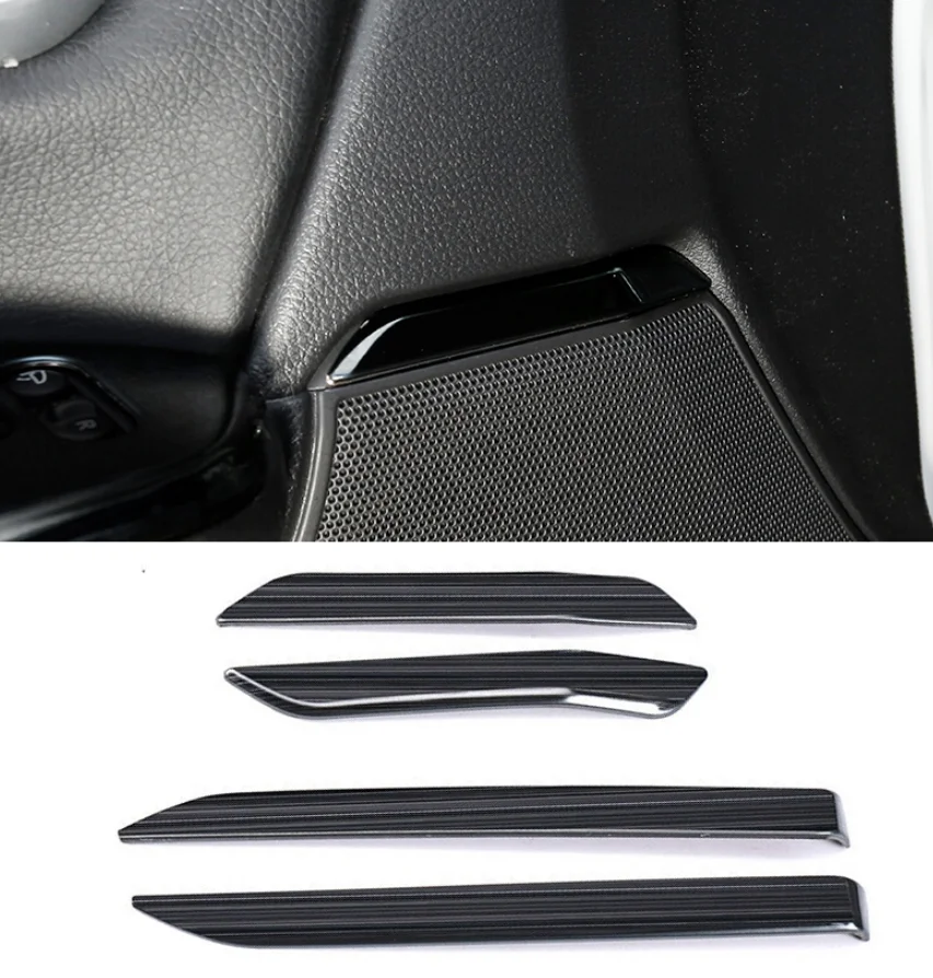 For Honda CR-V CRV 2017 2018 19 2020 Car Door Speaker Stereo Audio Ring Strip Cover Trim Stainless Steel Interior Accessories