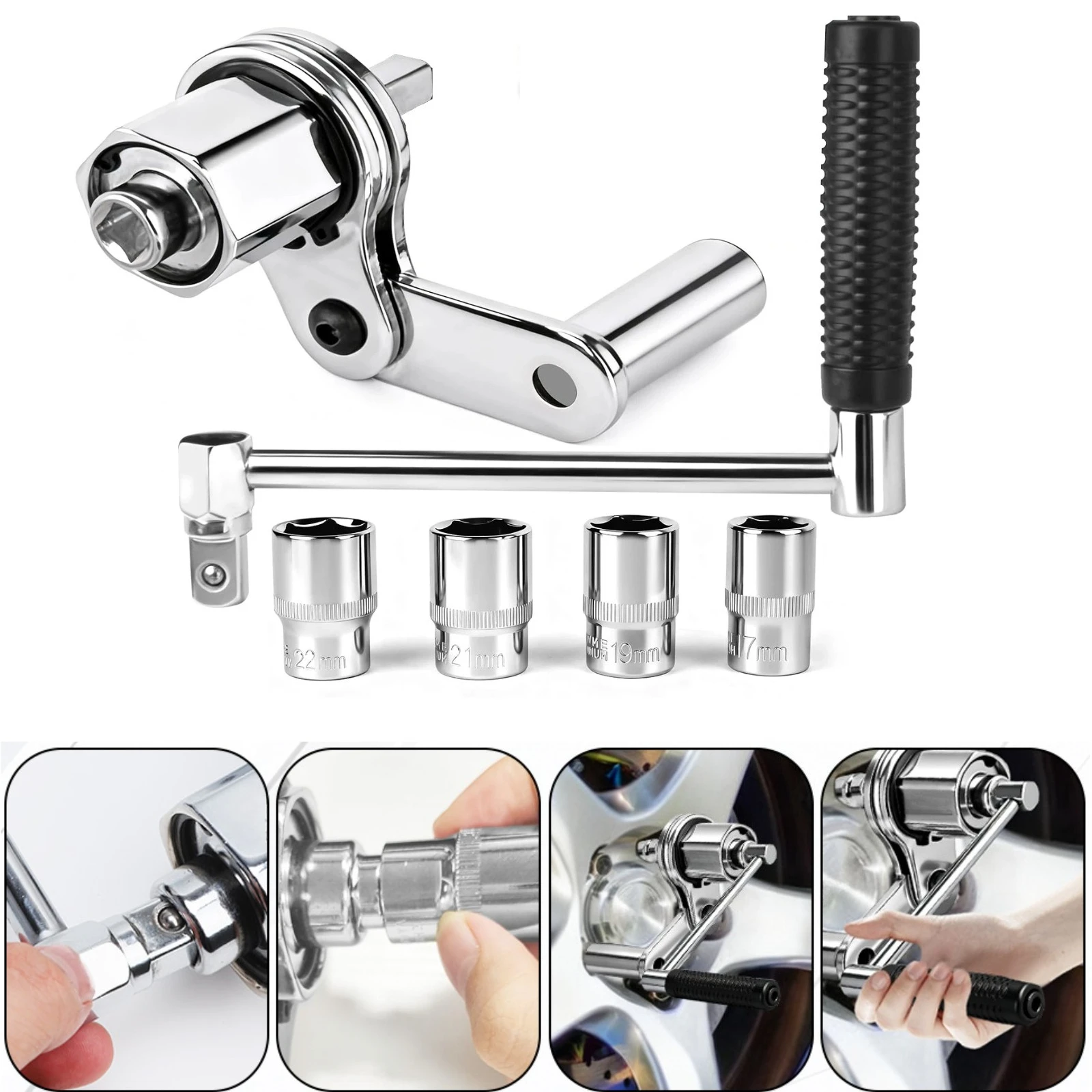 Torque Multiplier Wrench Set Heavy Duty Labor Saving Lug Nut Remover 1/2