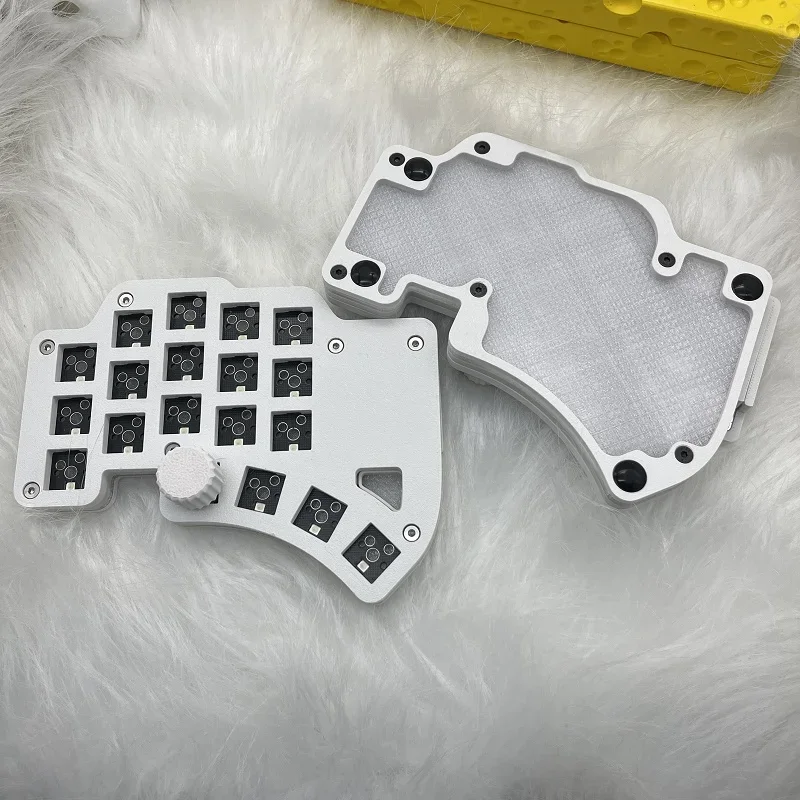 Разделенная клавиатура Dilemma 35, проводная, однорежимная, поддерживает сенсорную панель в флаконе, набор игровых механических клавиатур RGB с возможностью горячей замены