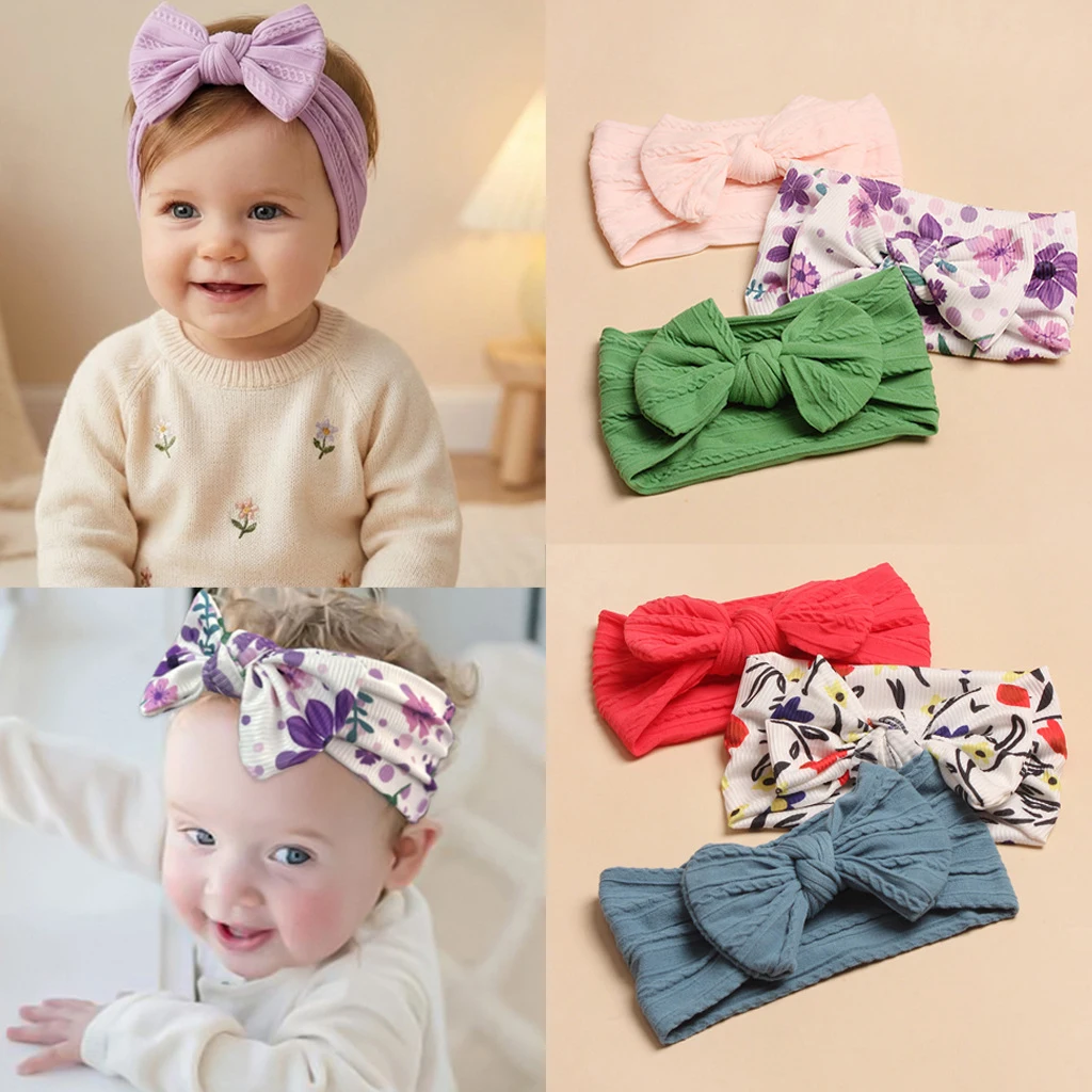 

3Pcs Baby Headband, Cute Bow Print Hairband, Baby Hair Accessory