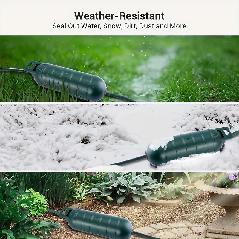 2pcs Outdoor Protective Cover Seal Weatherproof Connection Box for Protect Outdoor Outlet Plug Socket Decoration Light