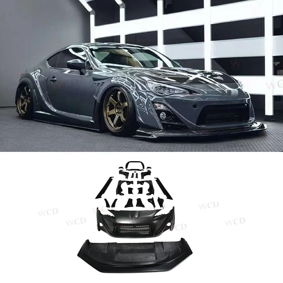 

GT86 VRS Style Wide Body Kit For GT86 BRZ Upgrade Front Rear Bumpers Fenders Side Skirts Car Accessories