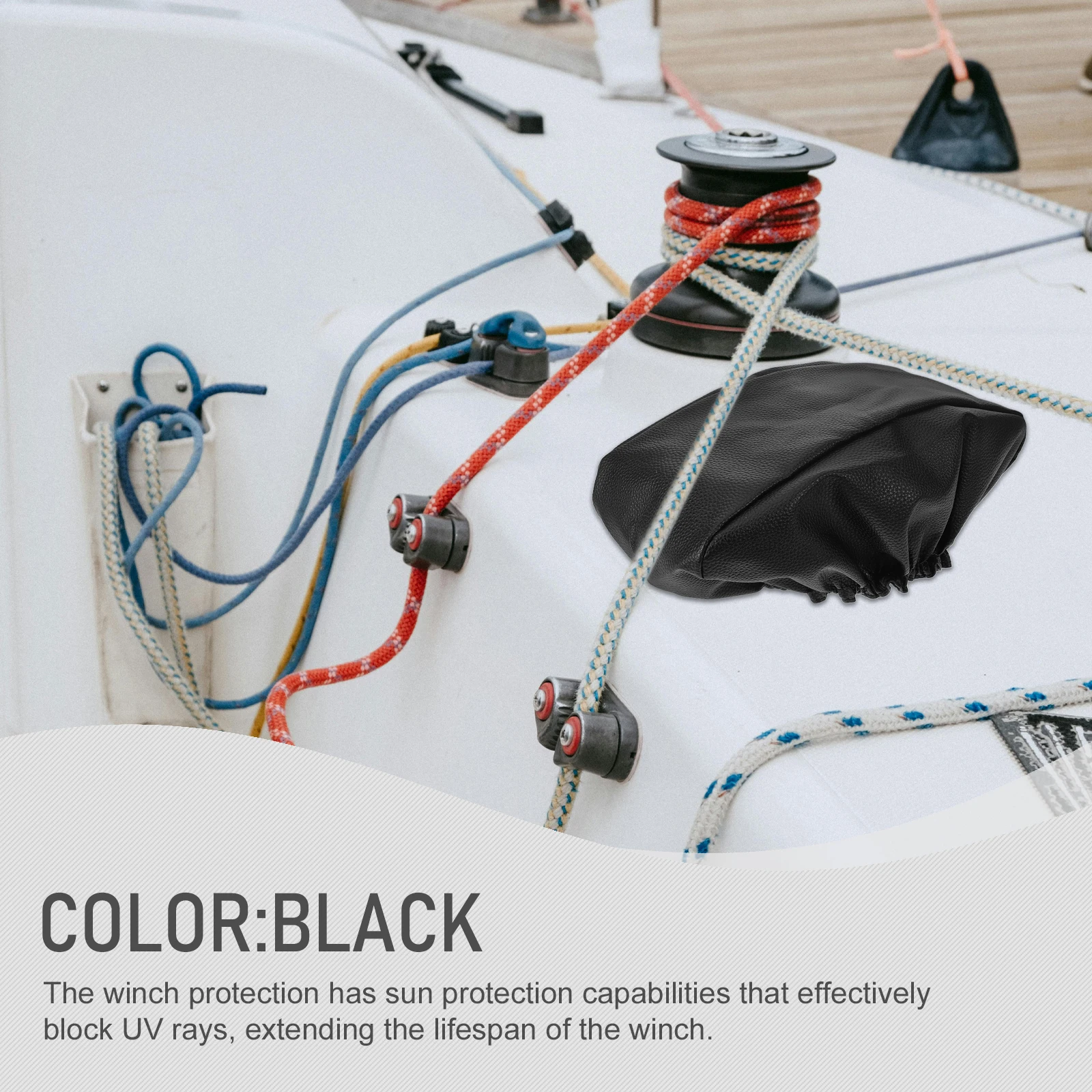 

Electric Winch Cover Thick Durable Waterproof Heavy Duty Protective Case Sunblock Winch Protection Accessory Motor Cover