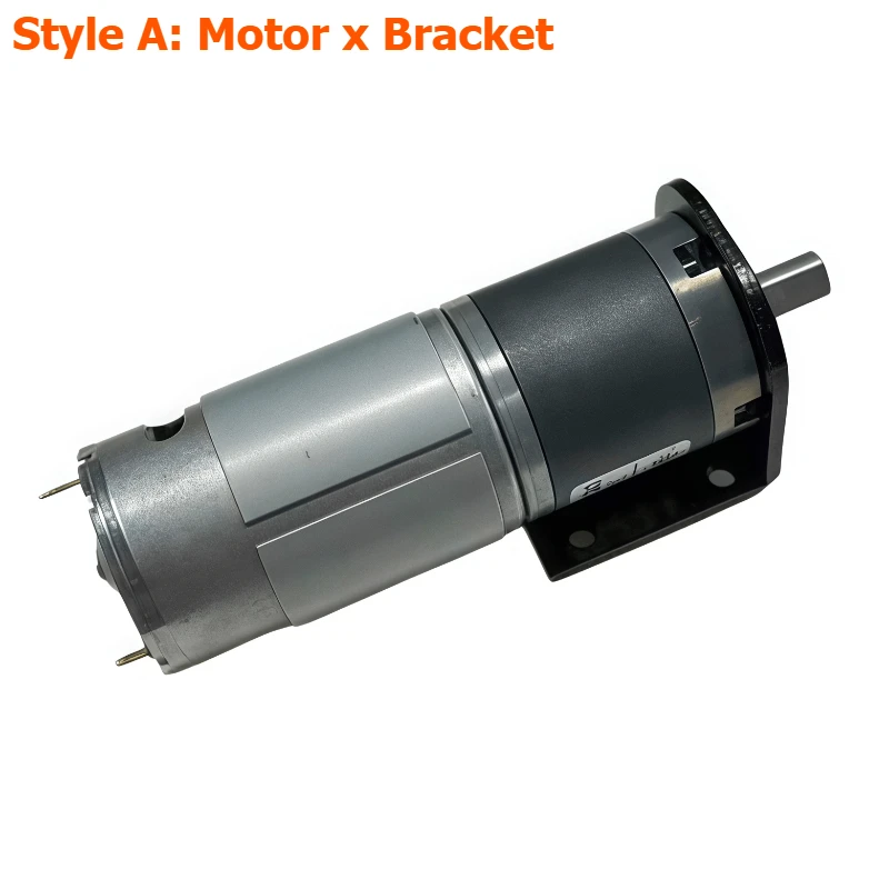 36GM-550 DC speed reducer motor, 12V/24V high-torque model with speed controller, adjustable power supply, bracket, power cord