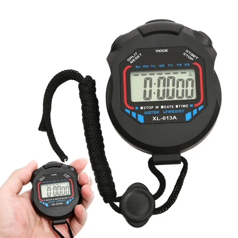 

Stopwatch Timer Handheld LCD Handheld Sports Stopwatch Timer Classic Waterproof Digital Professional Stopwatch Timer for Running