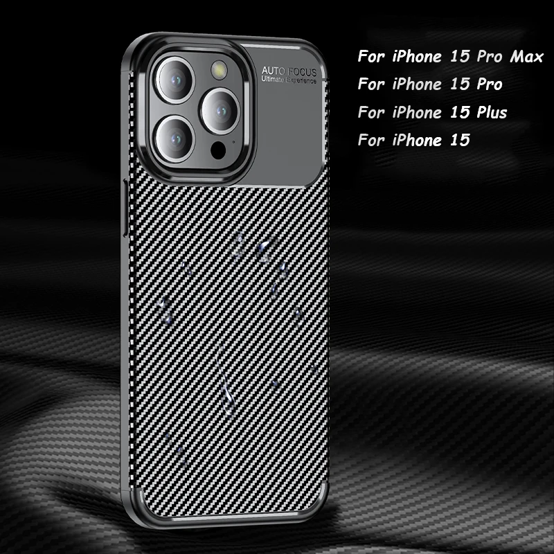 For iPhone 15 pro max Case For iPhone 15 Pro Max Cover Protector Rubber Silicone Luxuy TPU Phone Capa For iPhone 15 Pro Max Case