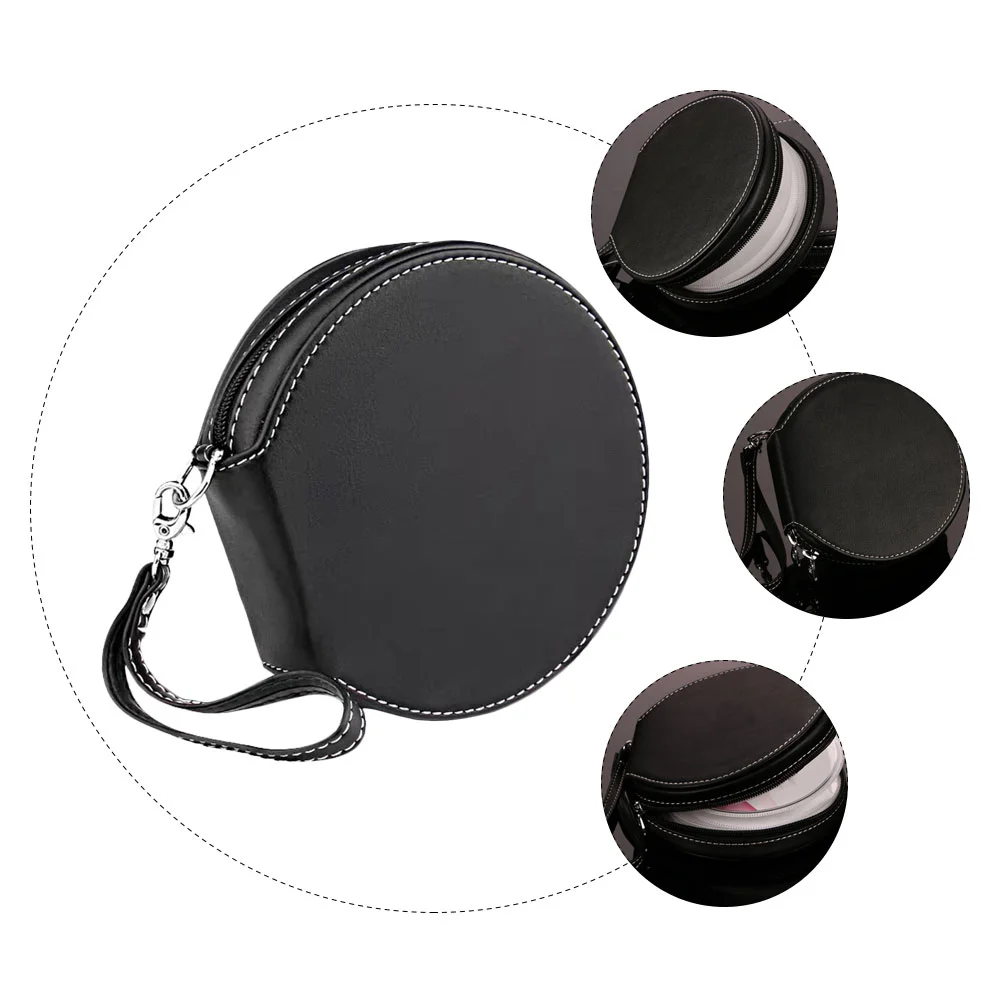 1Pc Car CD Storage Bag Car CD Bag Portable Zipper CD Storage Pouch (Black) Zipper CD Pouch CD Organizer