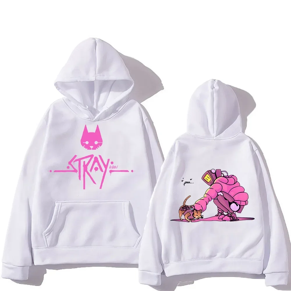 Moda Kobiety Mężczyźni Bluza z kapturem Stray Cat Bawełniana bluza z nadrukiem gry Bluza z kapturem Odzież damska Streetwear Top Prezent Plus size