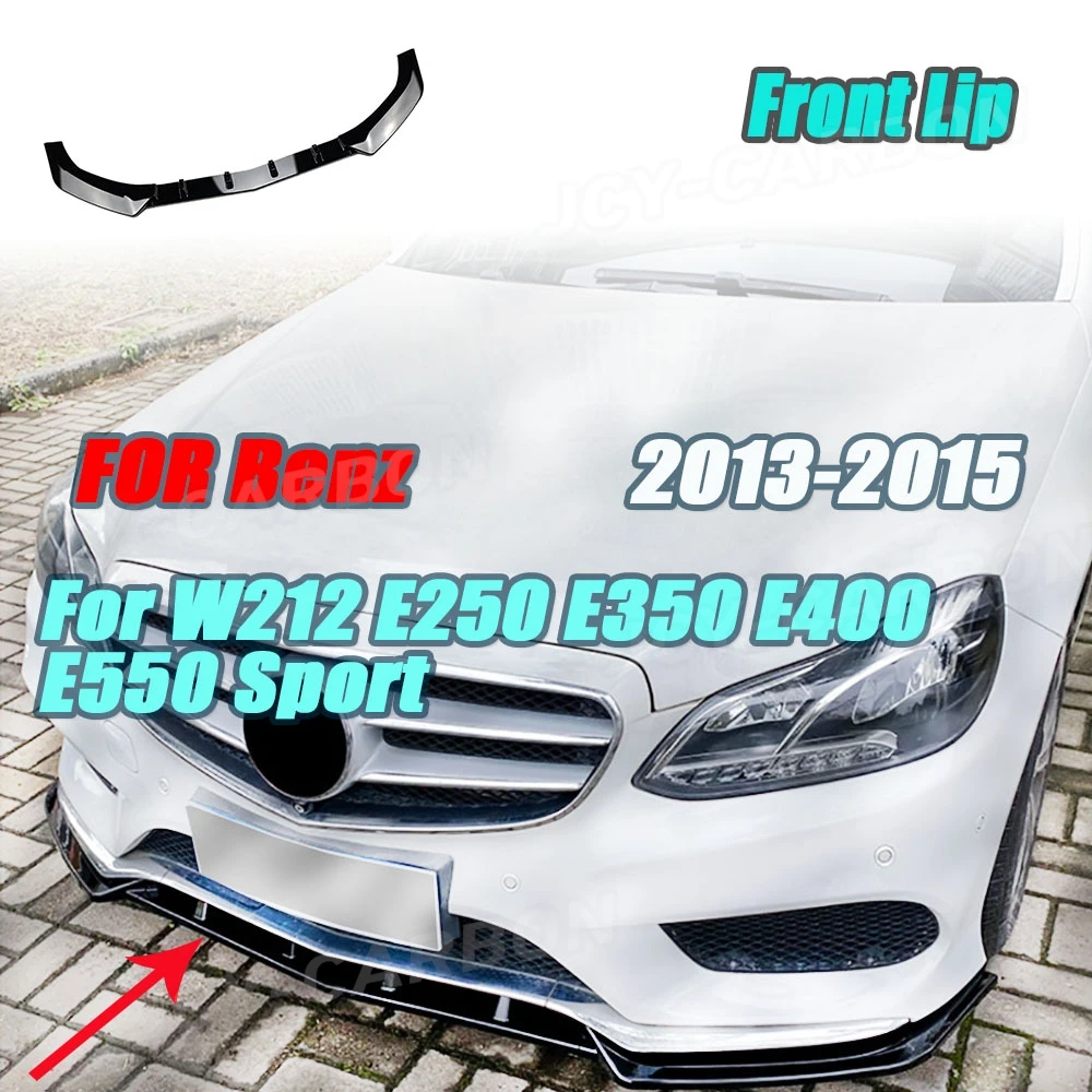 

JCYECF для Mercedes Benz W212 E250 E350 E400 E550 Sport 2013-2015 автомобильный передний бампер спойлер губ Bodykit автомобильные аксессуары