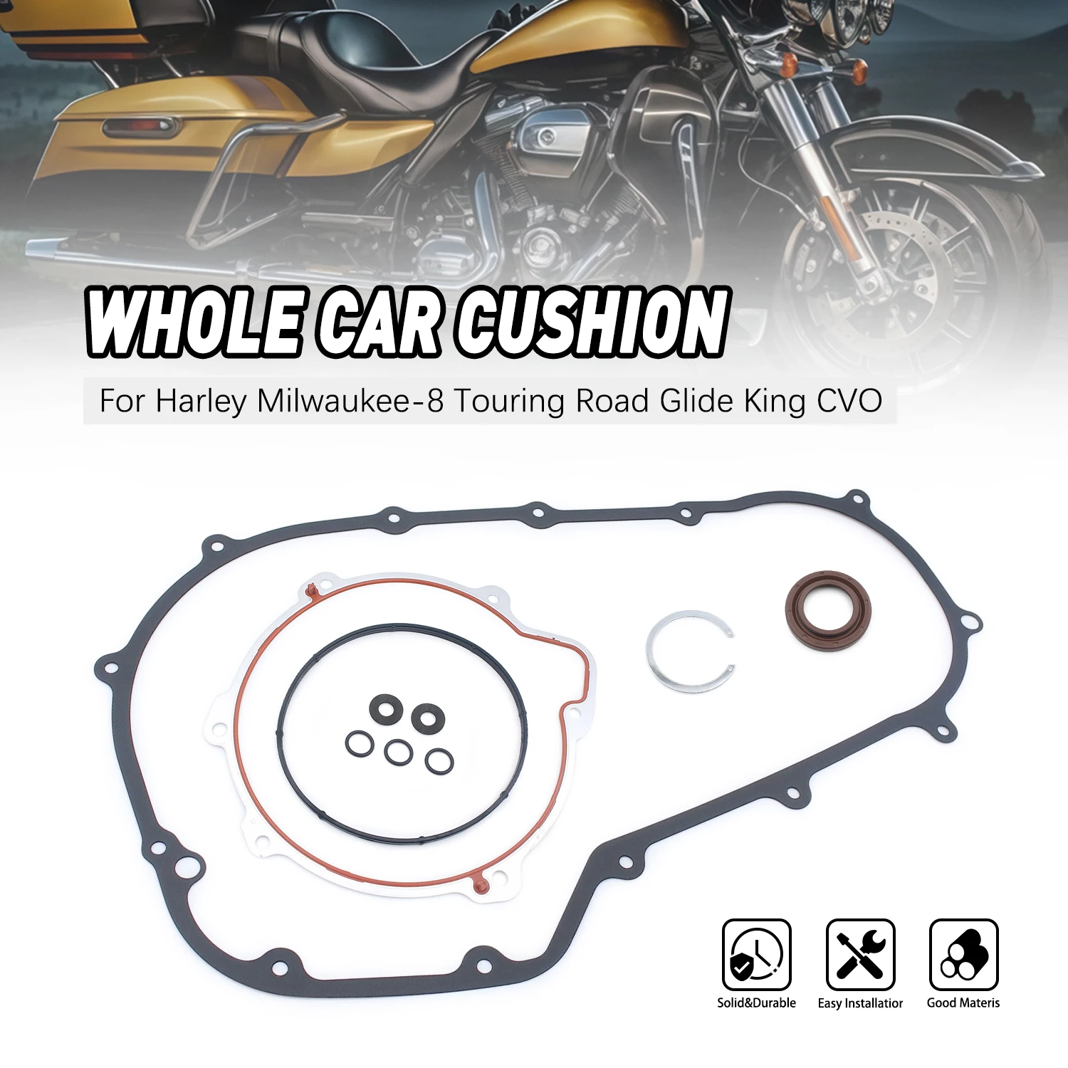 Motorcycle Accessories For Harley Milwaukee-8 Touring Road Glide King CVO 2017- 2020 M8 Touring Clutch Primary Cover Gasket Kit