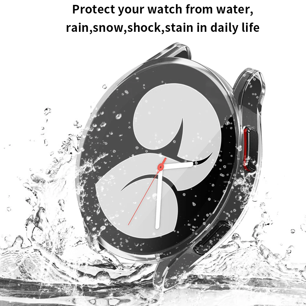 Custodia per orologio per Samsung Galaxy Watch 4/5/6 40mm 44mm protezione per schermo TPU copertura protettiva per paraurti All-Around per orologio Samsung Galaxy Watch 6 40mm 44mm