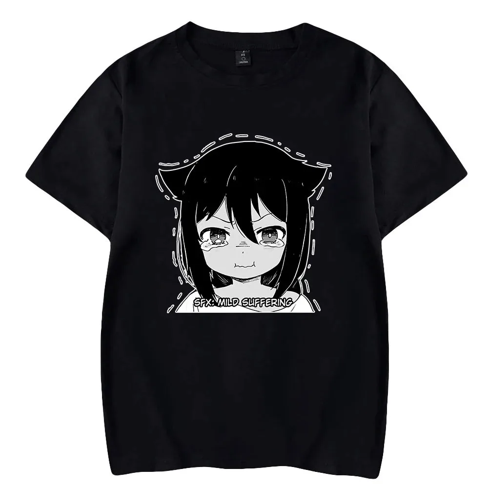 Nova chegada impressão jahy-sama wa kujikenai camiseta verão feminino homem de manga curta cosplay anime t camisa menino meninas