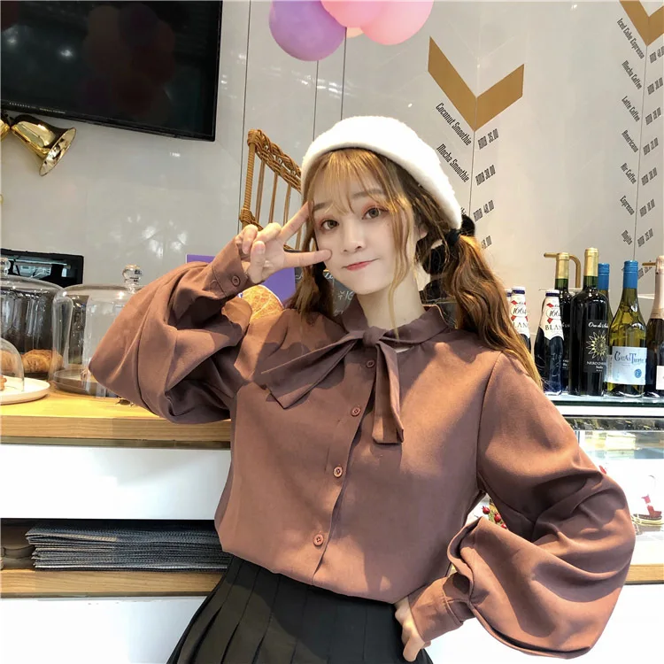 

Long Sleeve Shirts Womens Chiffon Pleated Relaxed Fit Casual Feminine Minimalist Comfortable Romantic Daily Work Vacation Wear