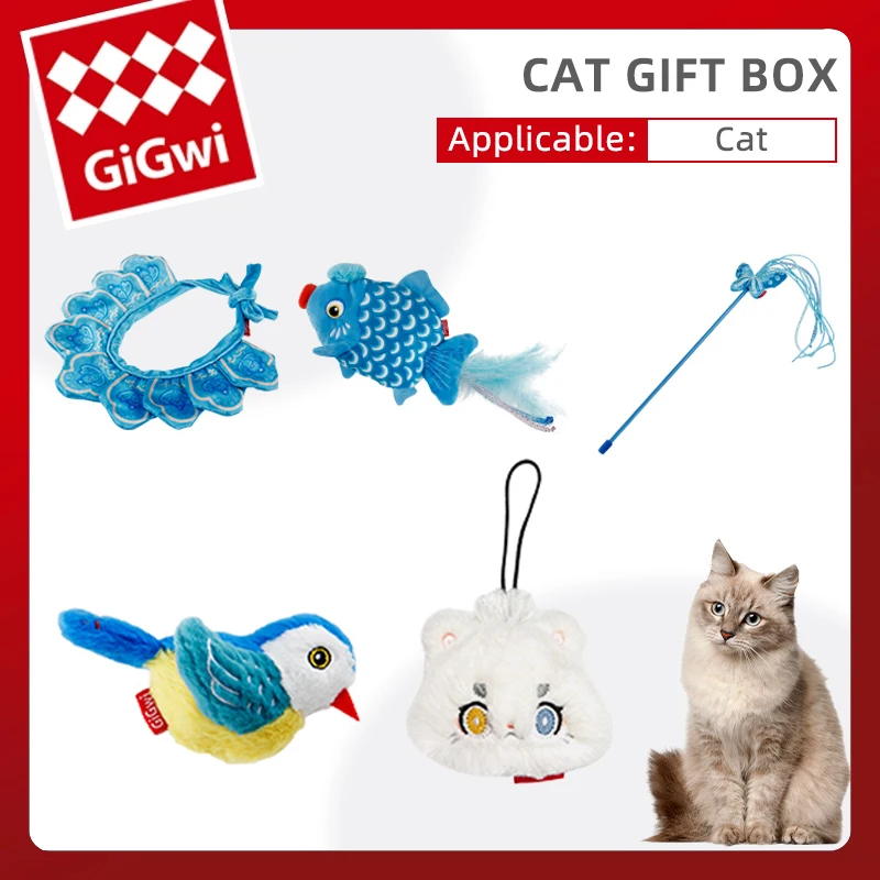 

GiGwi & The World in the Palace Cat Toys Gift Box Nafu Meow Box Simulate Animals Simulation Interactive Toys For Pet Toy Box