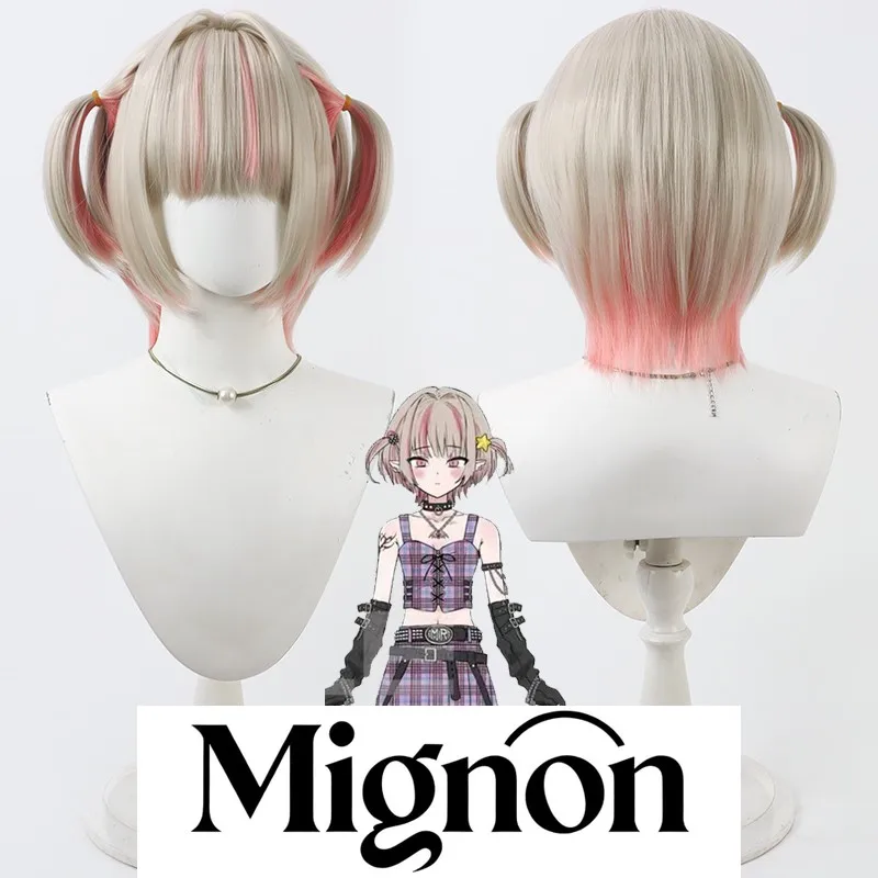 

Mignon Virtual VTuber NIJISANJI Lilim, новый наряд, парик для косплея, цельные косы, имитация кожи головы