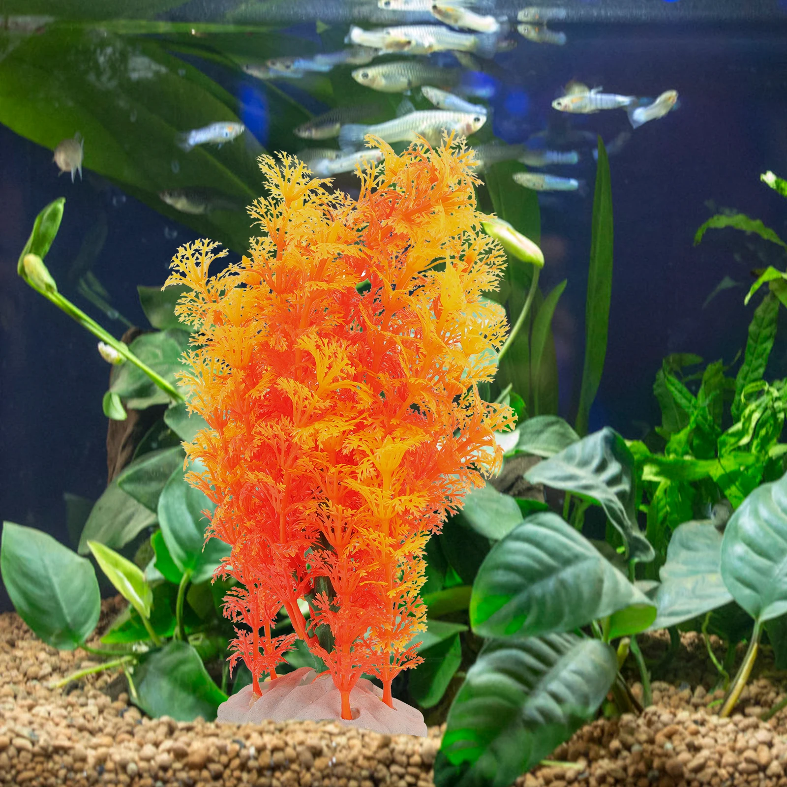 

Artificial Coconut Tree Decor Fake Plant Realistic Aquarium Decor Desktop Fish Tank Accessories Home Office Pet Supplies Gift
