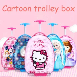 Disney Elsa Princess Sanrio Hellokitty Kawaii Cartoon Children Luggage 16 Inch Boy Girls Gift Anime Outdoor Portable Travel Box