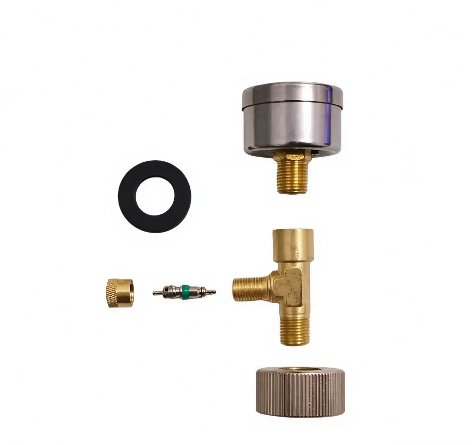 Pièces de rechange pour réchaud : adaptateur de pompe EZ à double voie pour réchaud G53S DK58A, kit de raccordement de manomètre en laiton, accessoires d'amélioration pour réchaud de camping