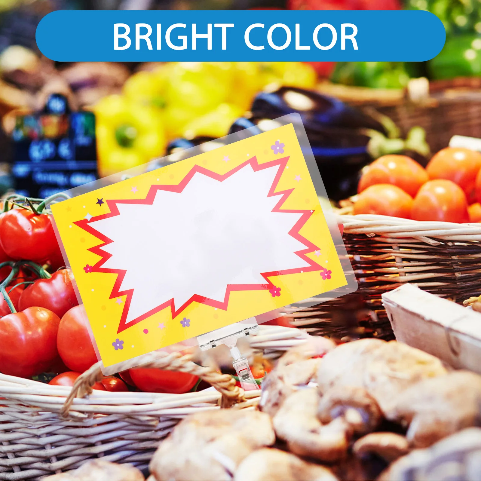 

10Pcs Price Display Signs Thick Bright Color Price Tags for Supermarket Retail Stores Vegetable