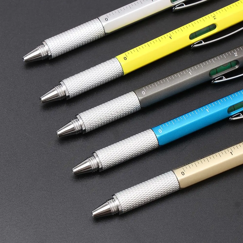 Plastic Screwdriver Screen Touch Multi-functional Pen Ballpoint Pen Capacitive Pen Ruler Gadgets