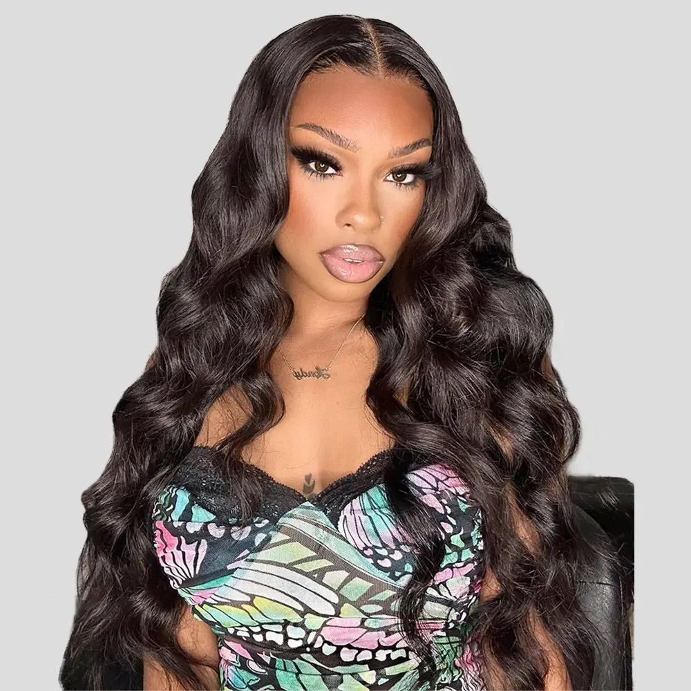 13x4 HD Lace Wig Natural Black Human Hair Wig Glueless Precut Water 13X6 Front Waves Women Human Hair 26 Inch  150% Wigs