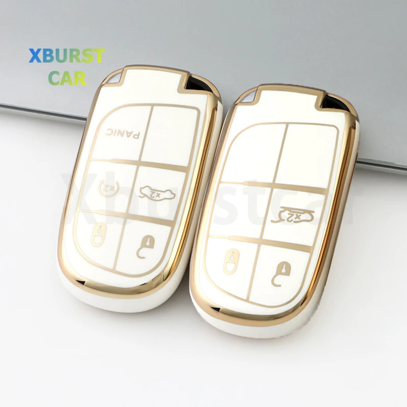 

Корпус из ТПУ для Dodge Ram Charger 1500 Challenger Chrysler 300C Journey, чехол для дистанционного ключа автомобиля для Jeep Renegade Grand Cherokee