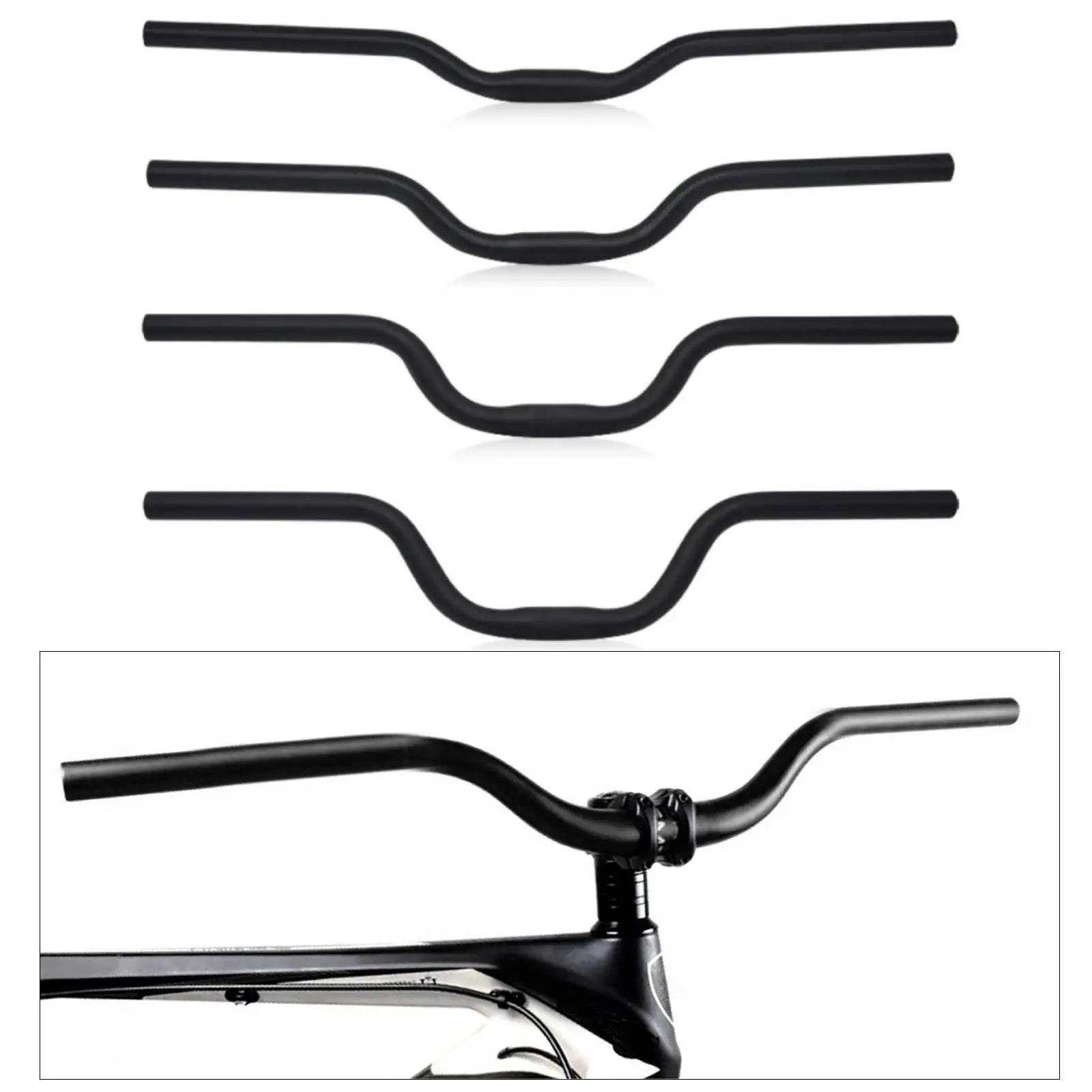 Lightweight Mountain Bike Handlebar MTB Down Hill DH Bicycle Extra Long Riser Bar 25.4mm 380mm 900mm High Rise Handle Bar