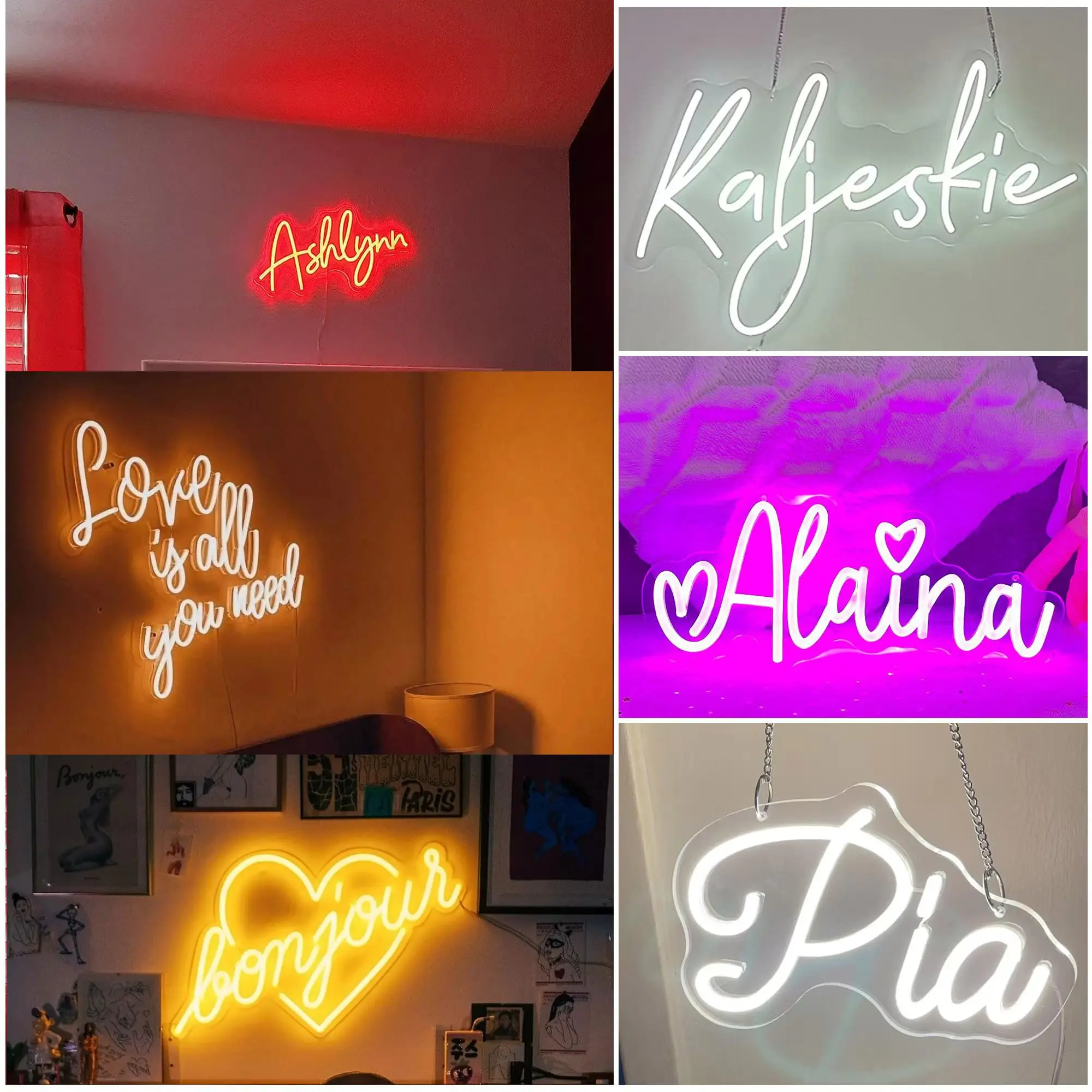 Custom Wedding Neon Sign Personalized Neon LED Signs USB Powered Multi Font Color For Bar Birthday Party Bedroom Wall Decoration