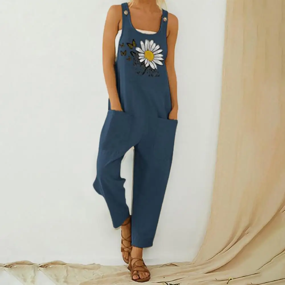 Casual Losse Jumpsuit Vrouwen Spaghetti Lange Camis Zomer Solid Katoen Linnen Band Wijde Pijpen Broek Bib Overalls Mouwloze Jumpsuit