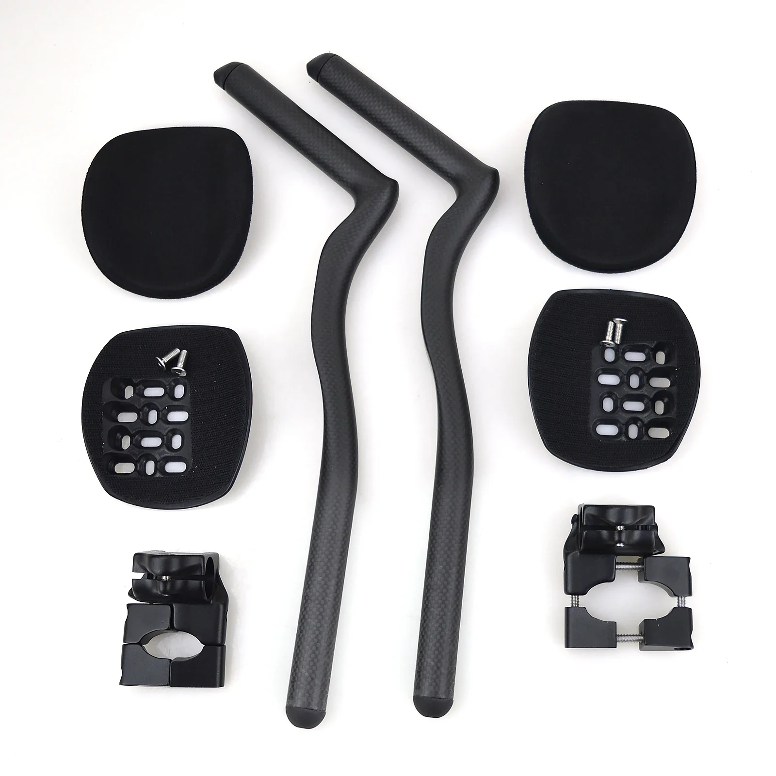 جديد على شكل خاص المشبك الطريق الثابتة والعتاد الدراجة الترياتلون الوقت محاكمة كامل الكربون دراجة TT المقود 55 درجة تمديد بقية بار #5