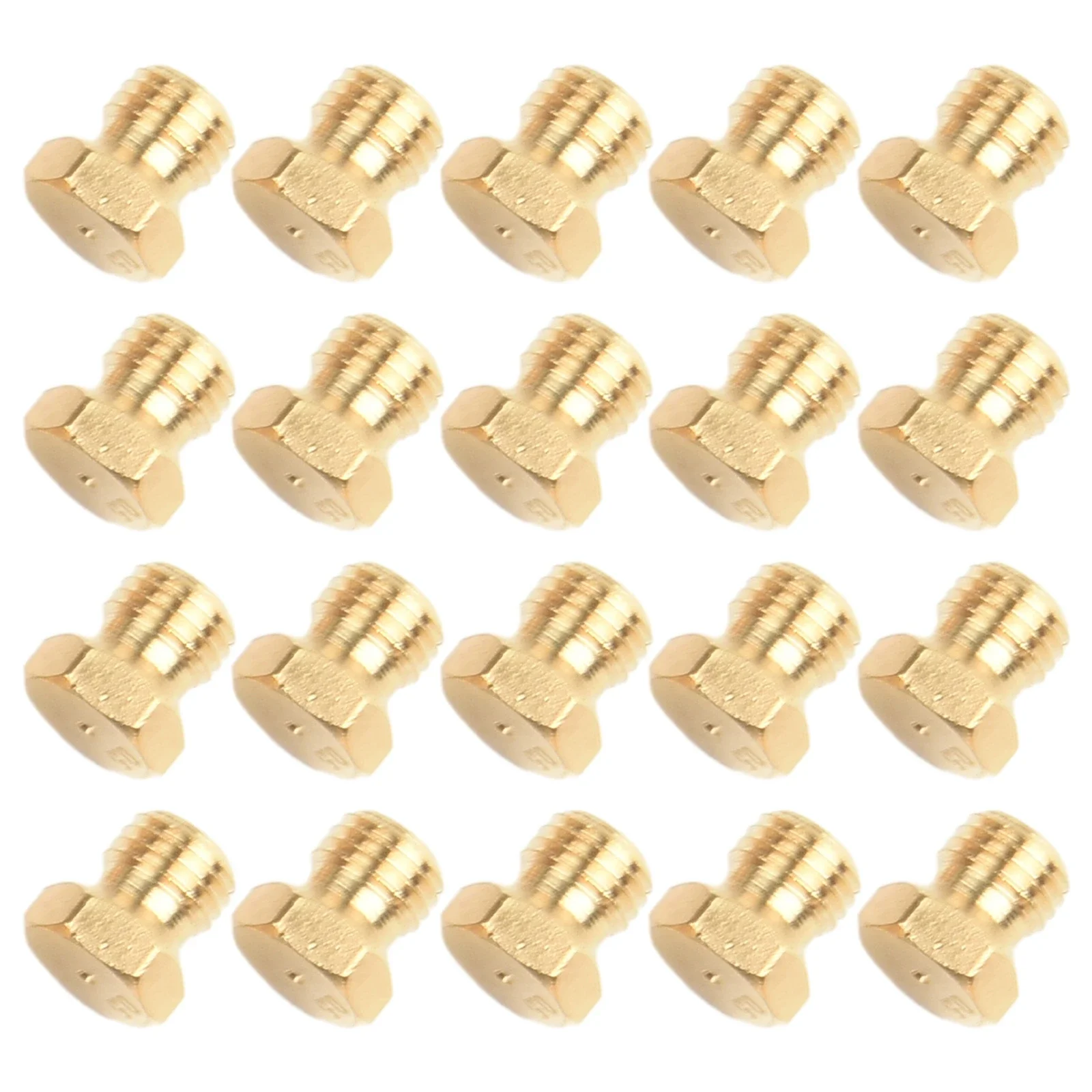 

20 шт., латунная струйная насадка, набор отверстий для пропановой горелки M6 * 0,75 мм, запасные части для гриля, LP, детали инструментов для газовой плиты