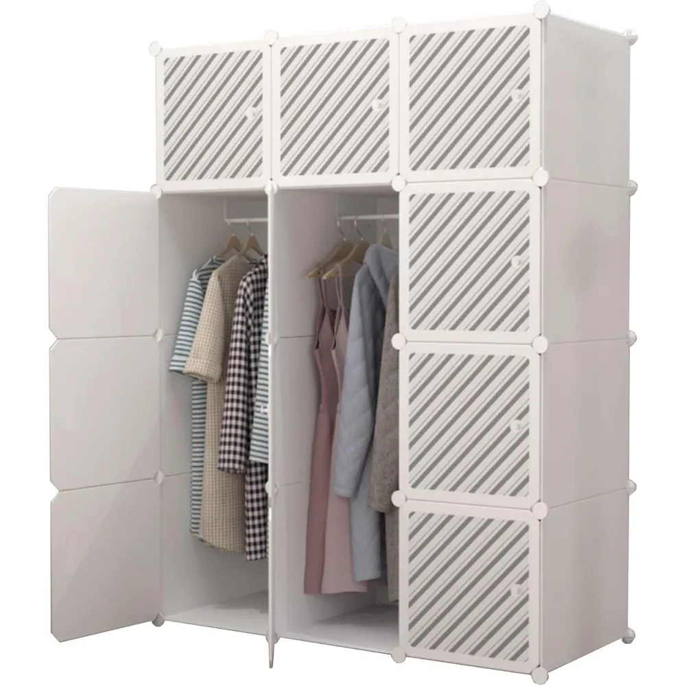 Armario Modular, Estantería de Módulos, Organizador Modular de Ropa Ropero para Hogar, Estante de Almacenamiento