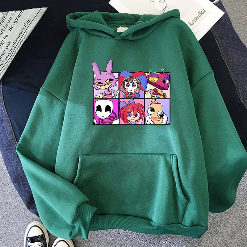 2025 بومني المهرج رامين المذهل السيرك الرقمي هوديس الطباعة بلوزات الرجال/النساء ملابس طويلة الأكمام الشتاء هودي