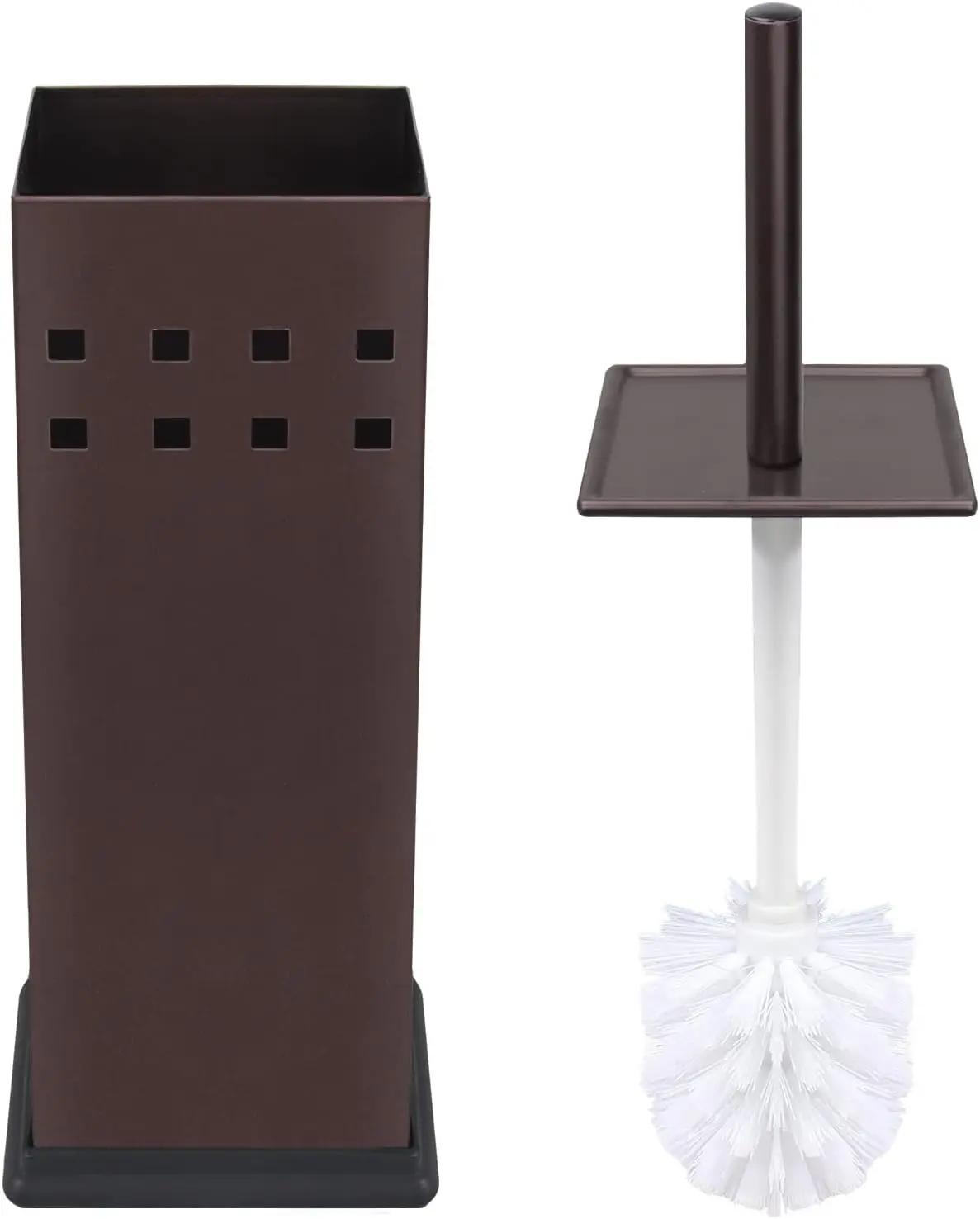 

Bronze Toilet Brush & Holder Set, Odor-Free, Non-Slip Base for Bathroom